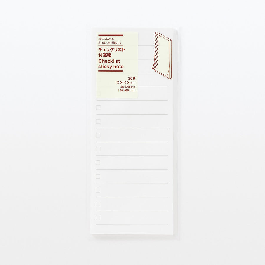 Buy MUJI Stick-On-Edges Checklist Sticky Notes