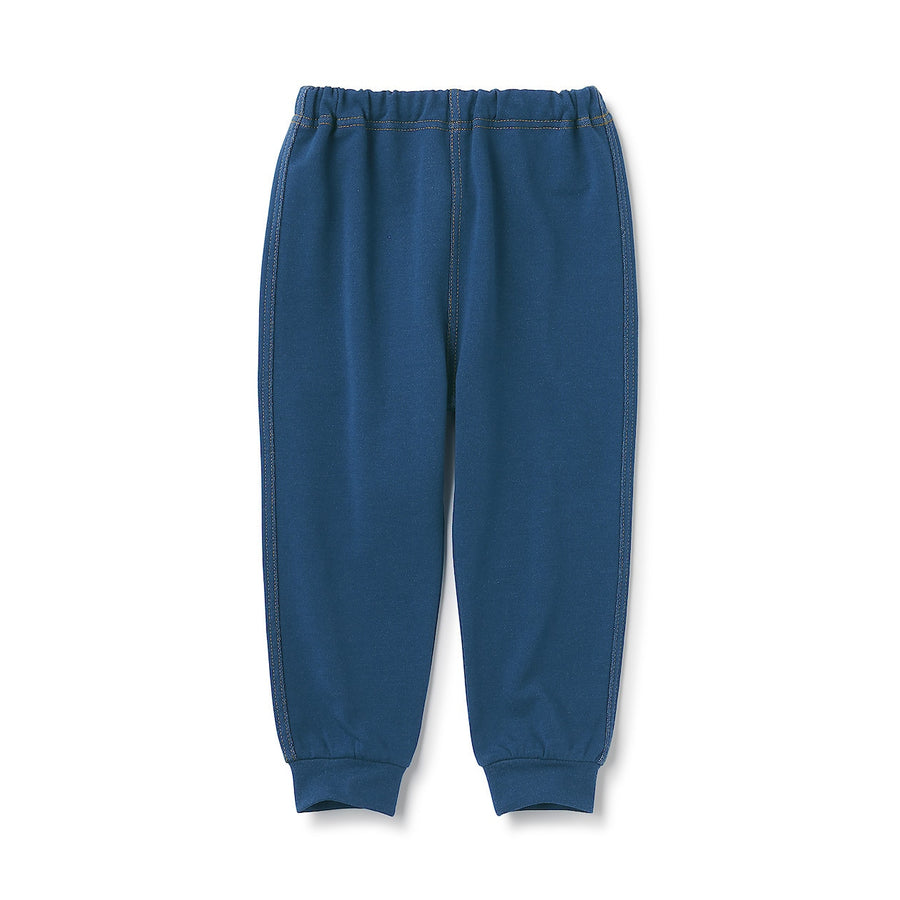 High Waisted Denim-Like Jogger Pants (1-4Y)