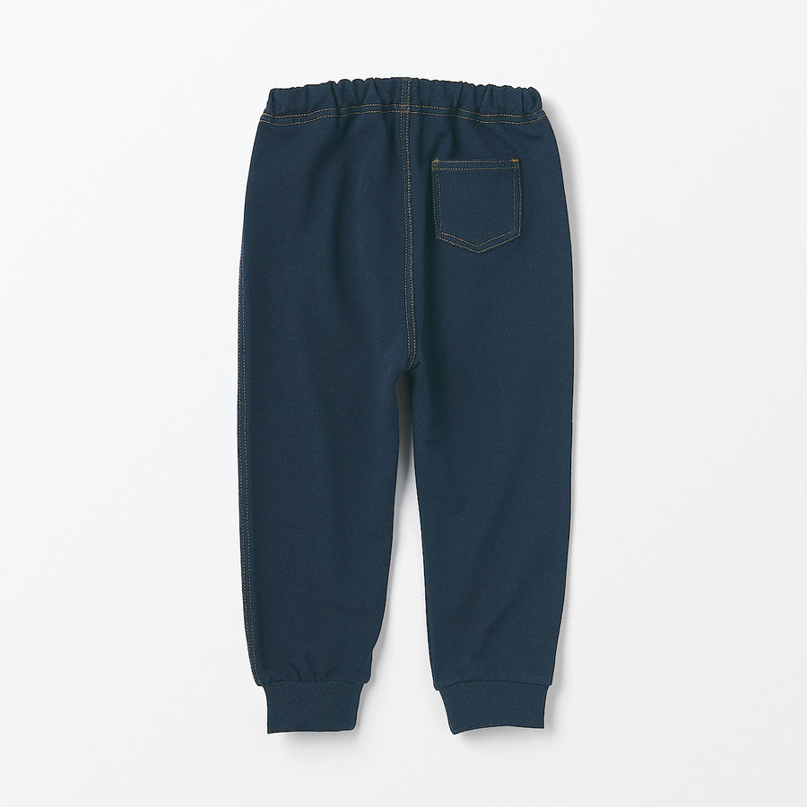 High Waisted Denim-Like Jogger Pants (1-4Y)