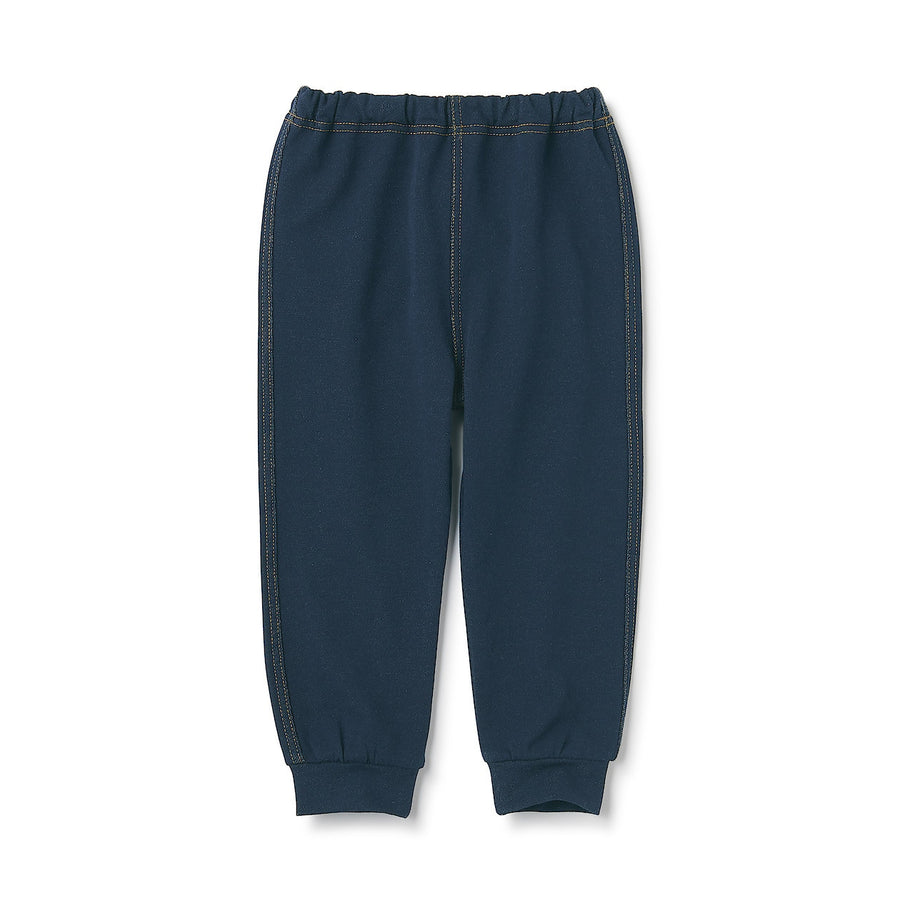 High Waisted Denim-Like Jogger Pants (1-4Y)