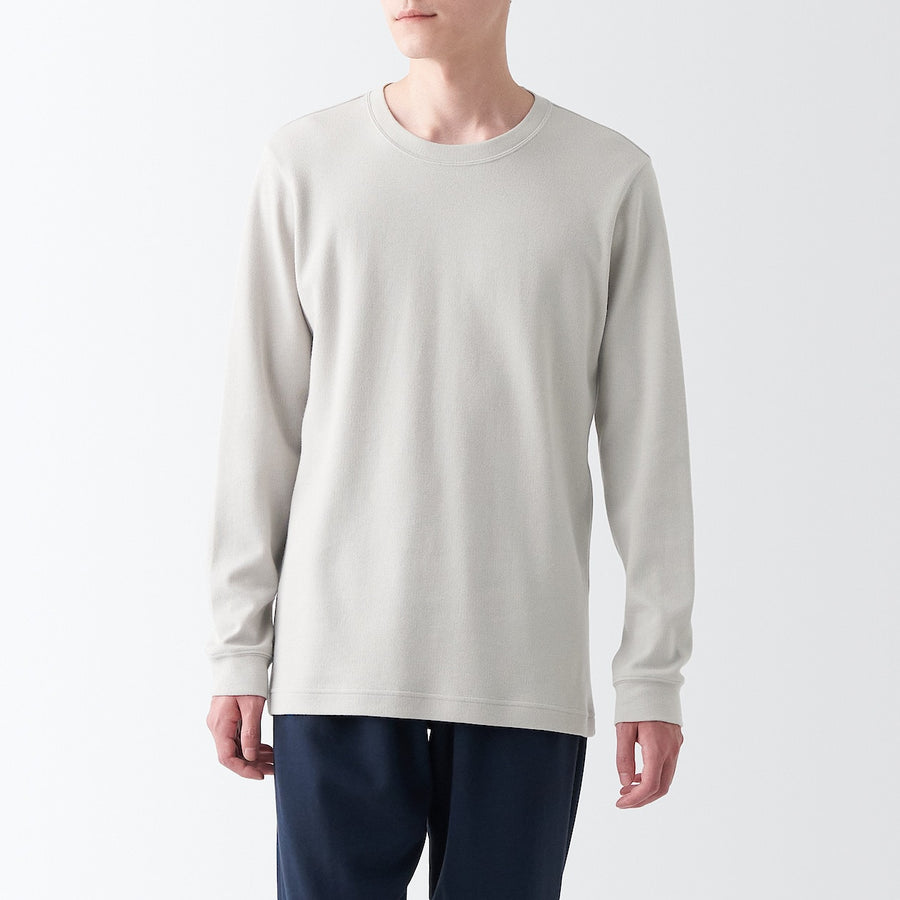 Warm inner wool mix L/S T-shirtMEN XS Sand beige