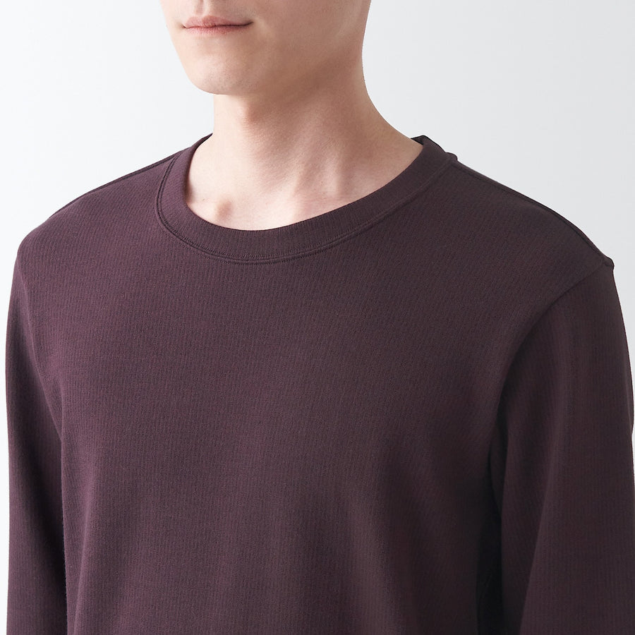 Warm inner wool mix L/S T-shirtMEN XS Sand beige