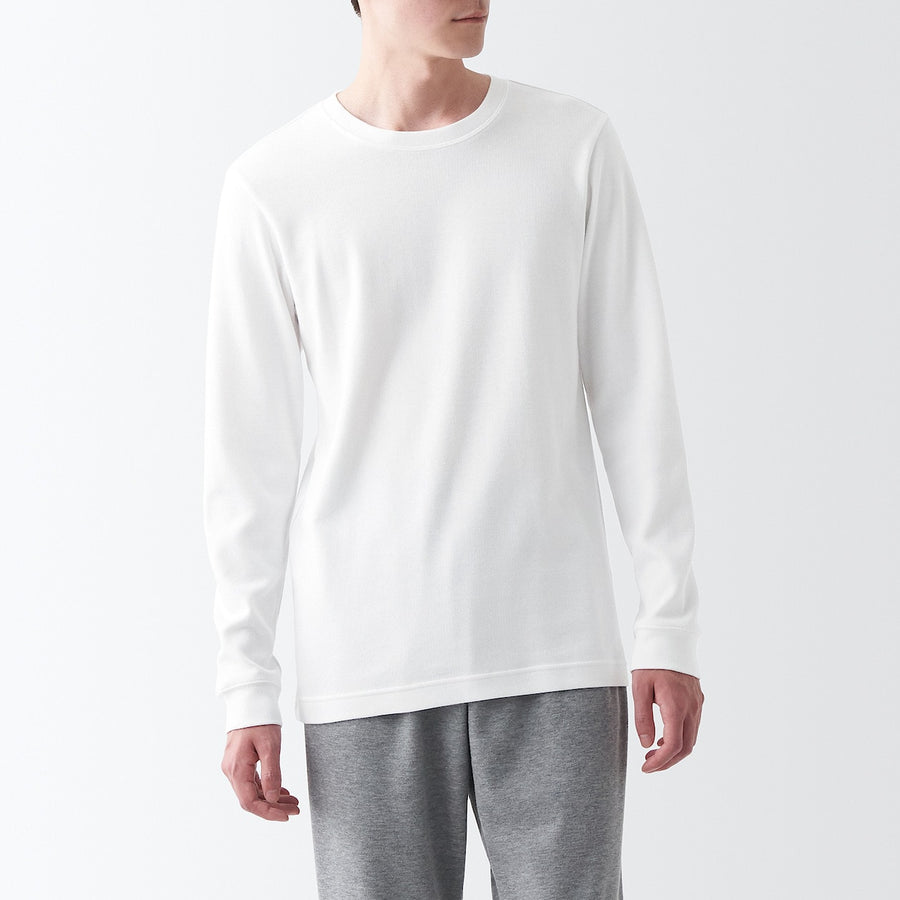 Warm inner wool mix L/S T-shirtMEN XS Sand beige