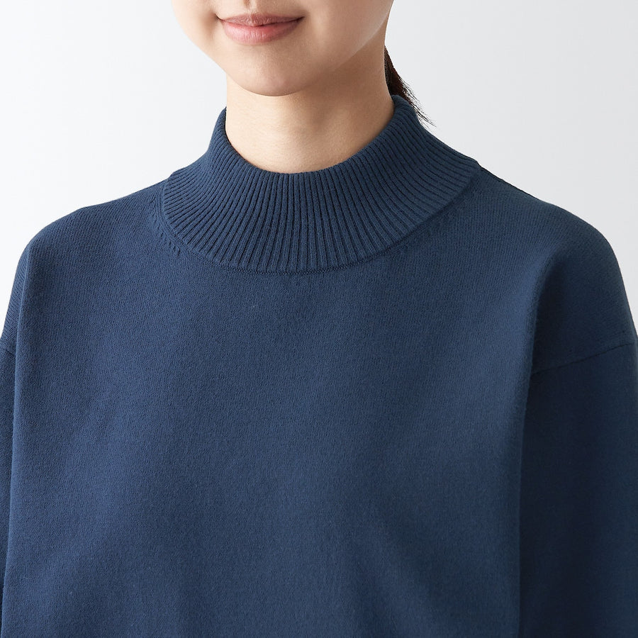 Washable knit High necksweater LADY XS Smoky blue