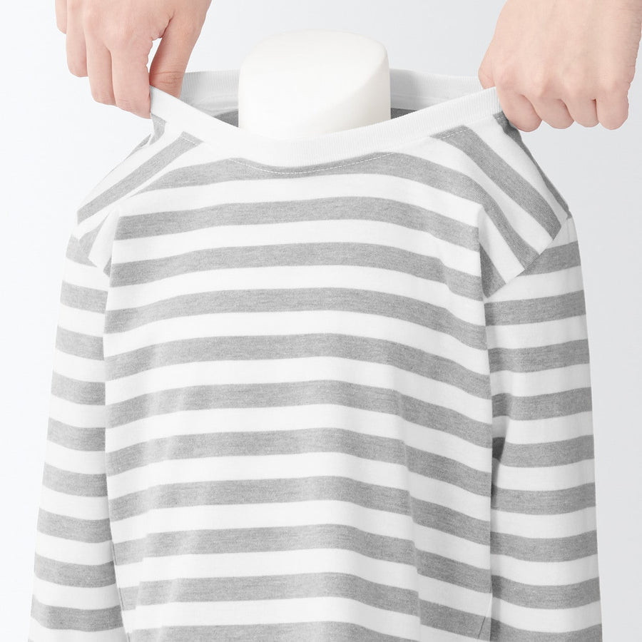 Easy-On Crewneck Long Sleeve T-Shirt (1-4Y) - MUJI Australia