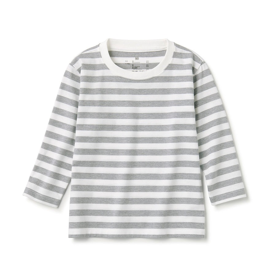 Easy-On Crewneck Long Sleeve T-Shirt (1-4Y) - MUJI Australia