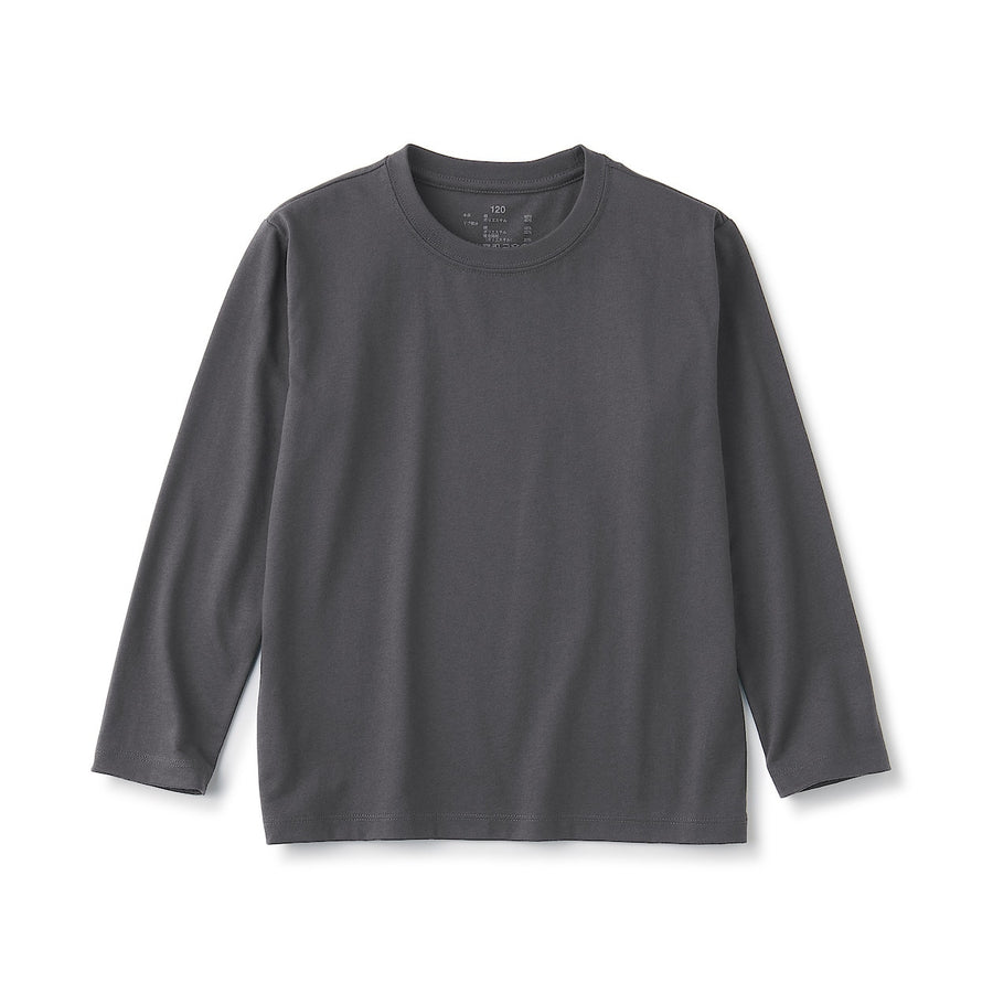 Crewneck Long Sleeve T-Shirt (5-14Y) - MUJI Australia