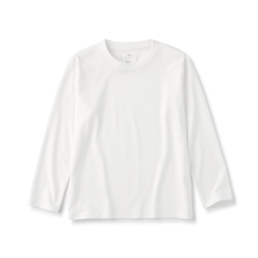 Crewneck Long Sleeve T-Shirt (5-14Y) - MUJI Australia