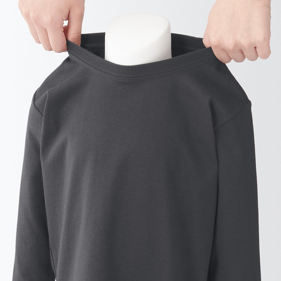 Easy-On Crewneck Long Sleeve T-Shirt (1-4Y) - MUJI Australia