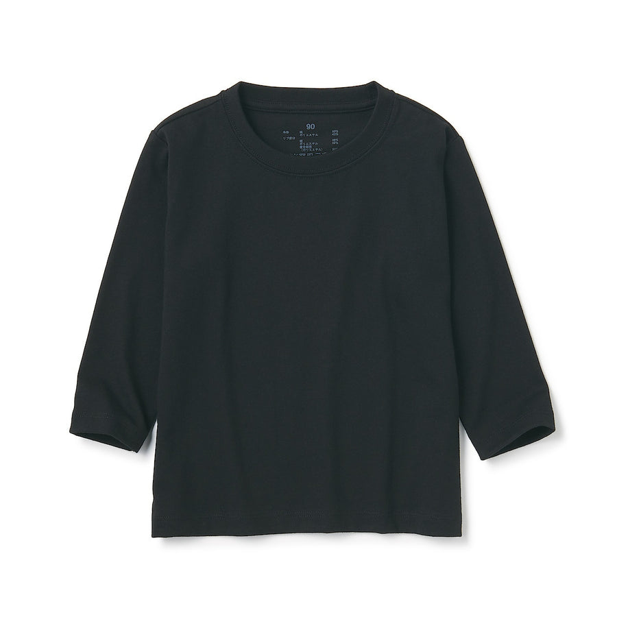 Easy-On Crewneck Long Sleeve T-Shirt (1-4Y) - MUJI Australia