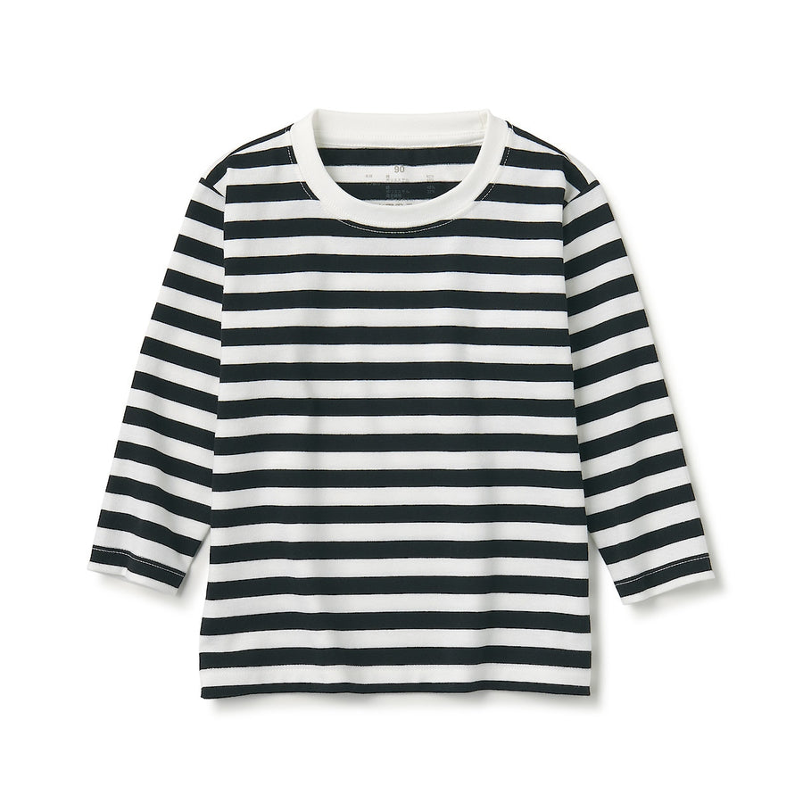 Easy-On Crewneck Long Sleeve T-Shirt (1-4Y) - MUJI Australia