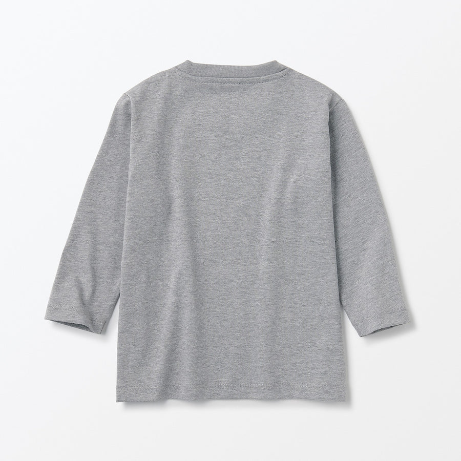 Easy-On Crewneck Long Sleeve T-Shirt (1-4Y) - MUJI Australia