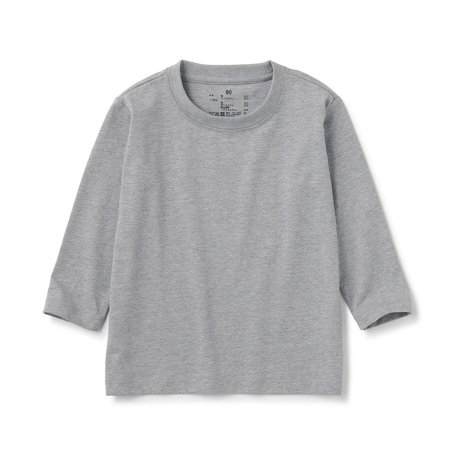 Easy-On Crewneck Long Sleeve T-Shirt (1-4Y) - MUJI Australia