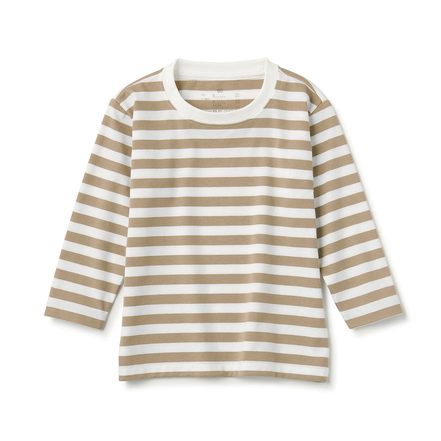 Easy-On Crewneck Long Sleeve T-Shirt (1-4Y) - MUJI Australia