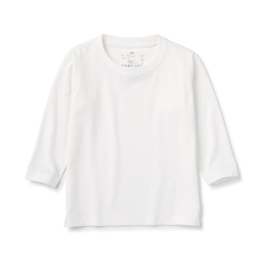 Easy-On Crewneck Long Sleeve T-Shirt (1-4Y) - MUJI Australia