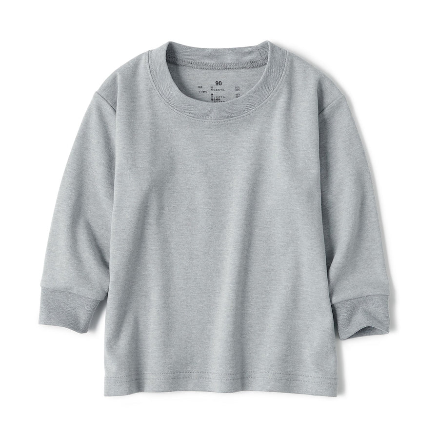 Brushed Interlock Long Sleeve T-Shirt (1-4Y) - MUJI Australia