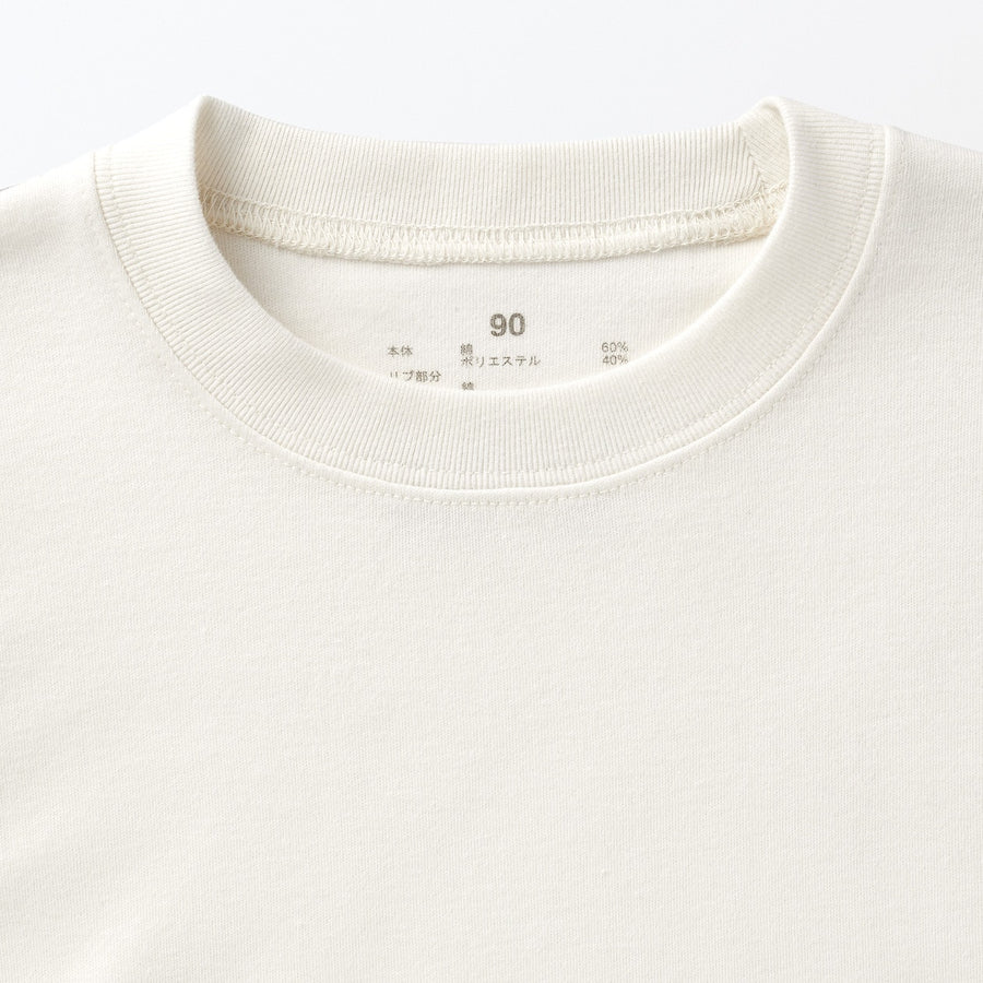 Brushed Interlock Long Sleeve T-Shirt (1-4Y) - MUJI Australia