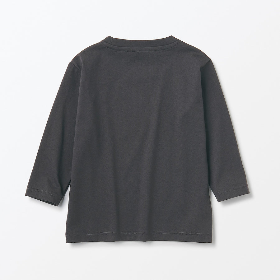 Easy-On Crewneck Long Sleeve T-Shirt (1-4Y) - MUJI Australia