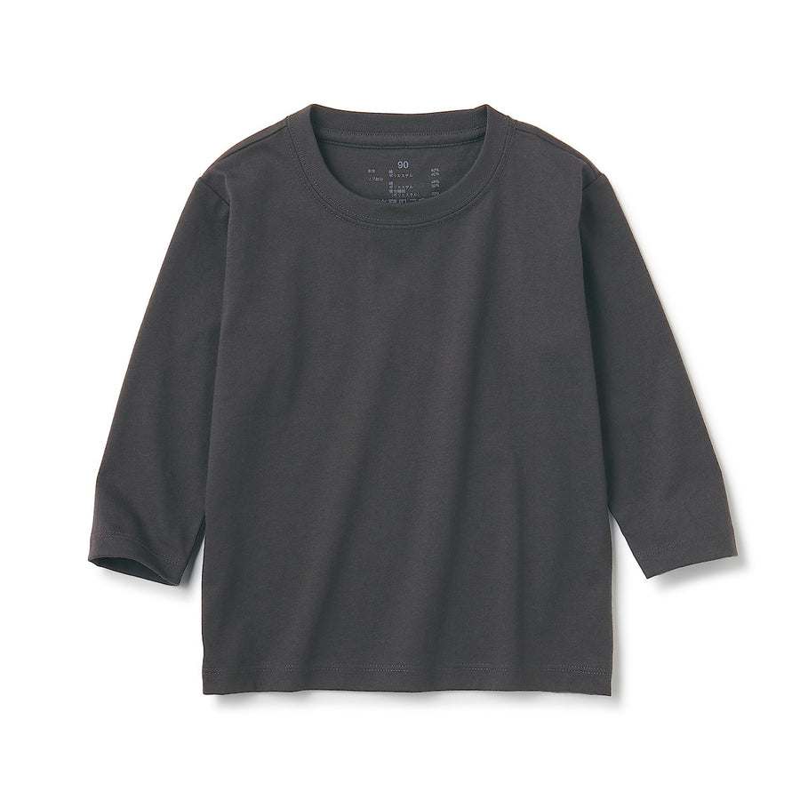 Easy-On Crewneck Long Sleeve T-Shirt (1-4Y) - MUJI Australia