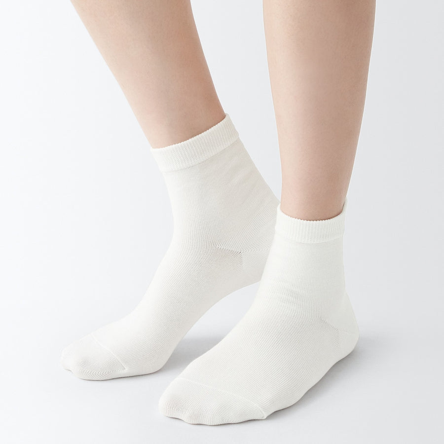 Right Angle 3 Layer Loose Top Short Socks21-23cm White