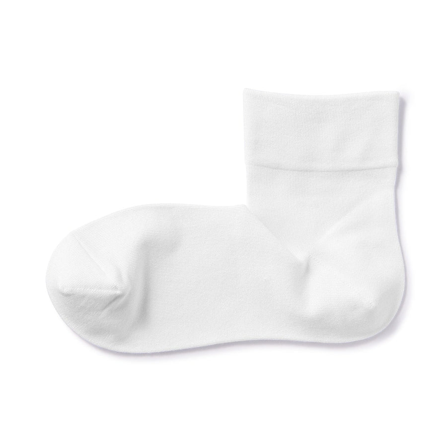 Right Angle rayon mix Loose Top Short Socks21-23cm Off white