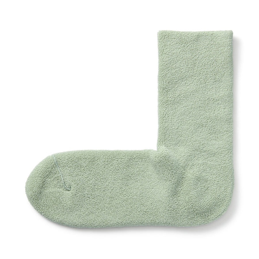 Right Angle pile Cozy socks 21-23cm Light Green