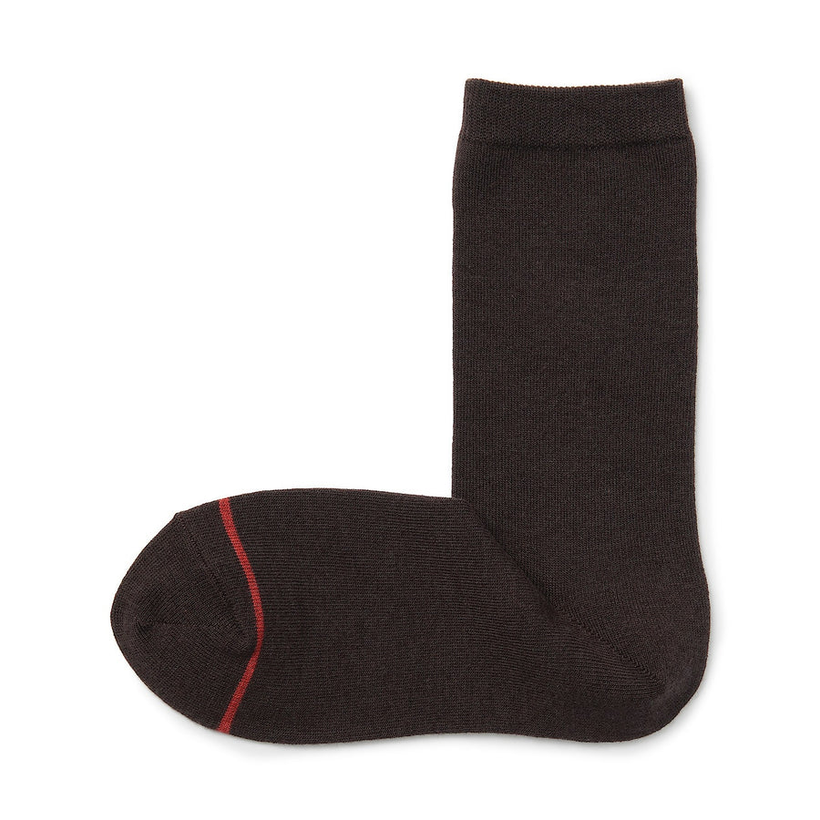 Right angle warm material socks(Thin)Dark navy21-23cm