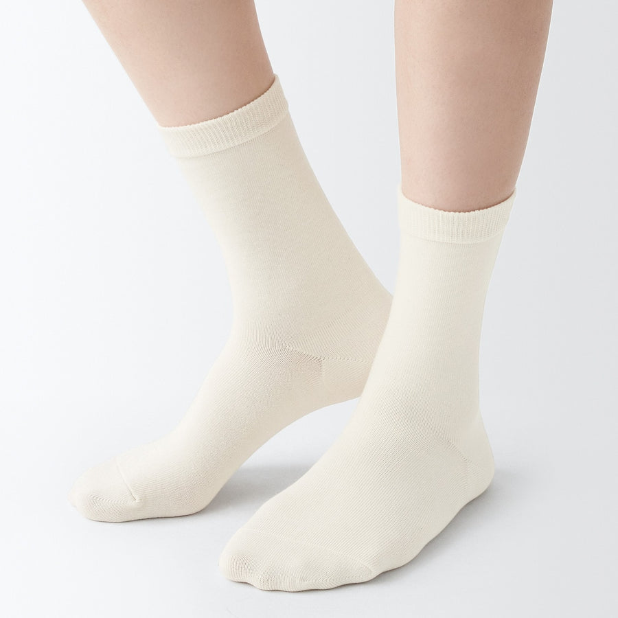 Right Angle 3 Layer Loose Top Socks Beige21-23cm