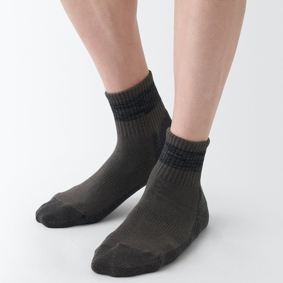 Right Angle Pile Short Socks(Color Blocking)23-25cm Cgrey p