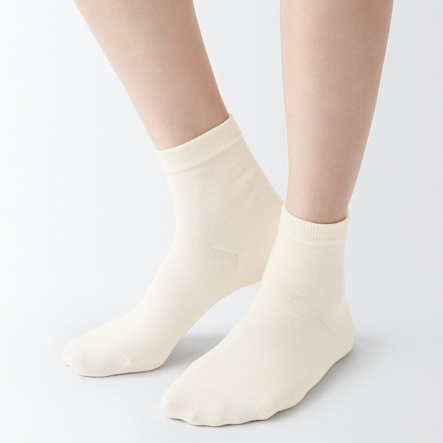 Right Angle 3 Layer Loose Top Short Socks21-23cm White