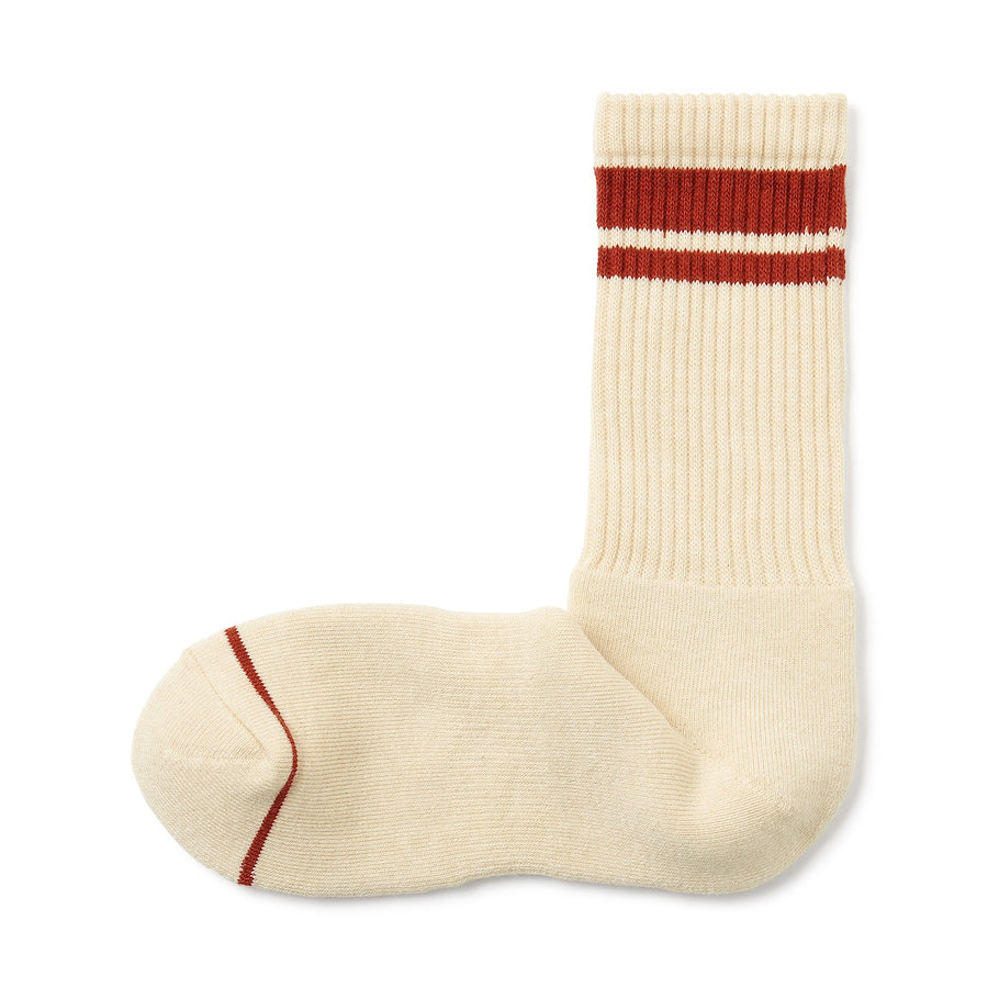 Right angle warm material socks(Thick)Brown pattern25-27cm