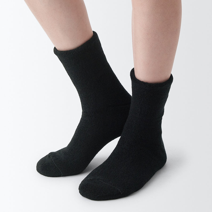 Right Angle pile Cozy socks 21-23cm Light Green