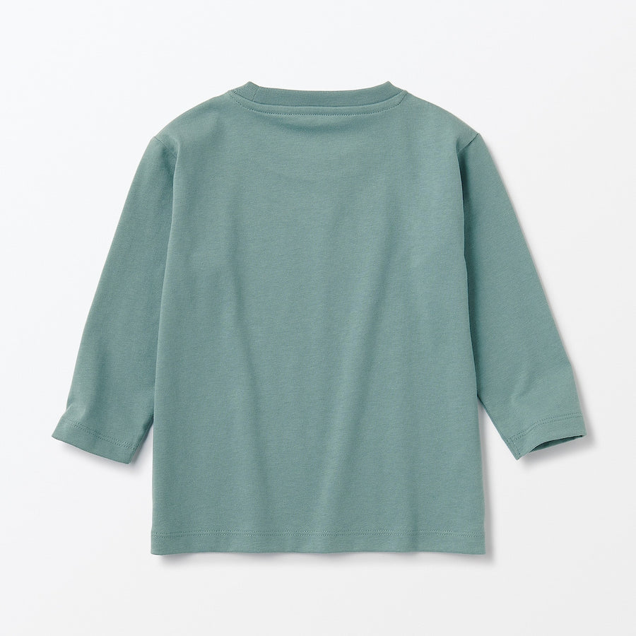 Easy-On Crewneck Long Sleeve T-Shirt (1-4Y) - MUJI Australia