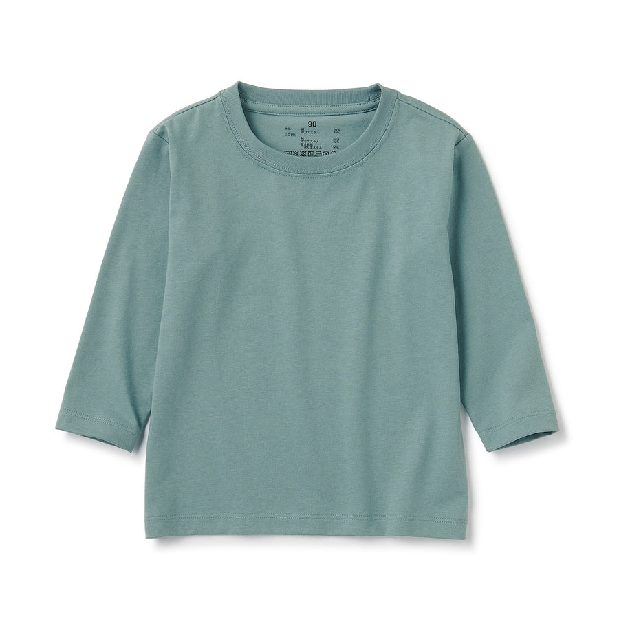 Easy-On Crewneck Long Sleeve T-Shirt (1-4Y) - MUJI Australia