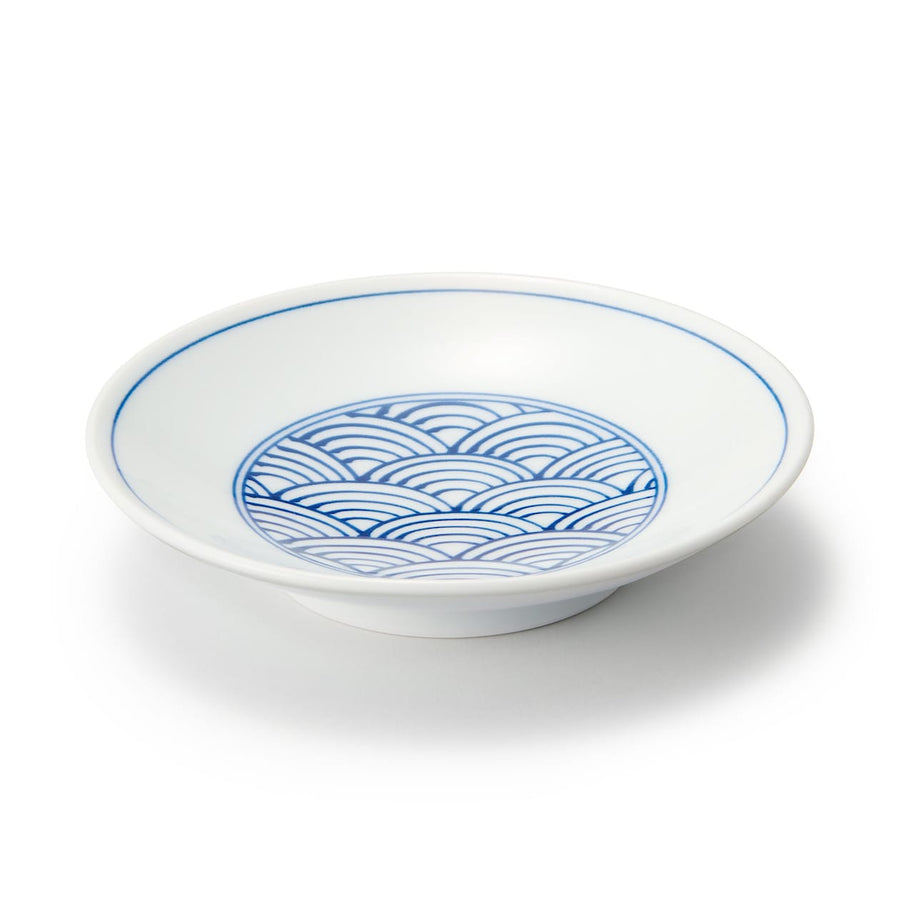 Hasami Ware Small Plate - Wave Approx. dia. 10 cm