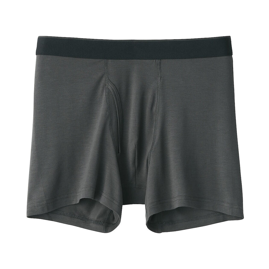 M's Lyocell blended Front open boxer briefsDark grayXS