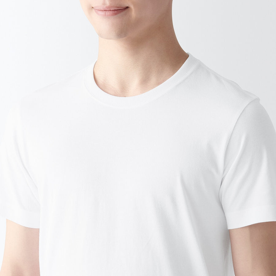 M's Side seamless cotton crew neck T-shirt 2pcsWhiteXS