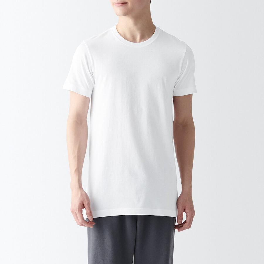 M's Side seamless cotton crew neck T-shirt 2pcsWhiteXS