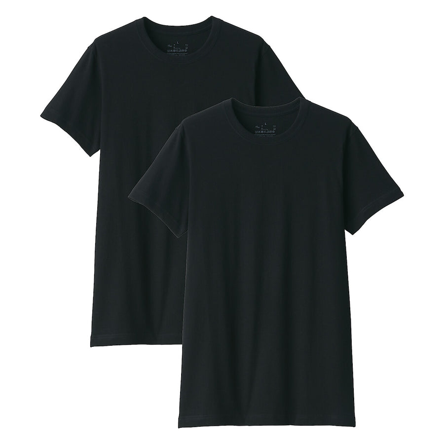 M's Side seamless cotton crew neck T-shirt 2pcsWhiteXS