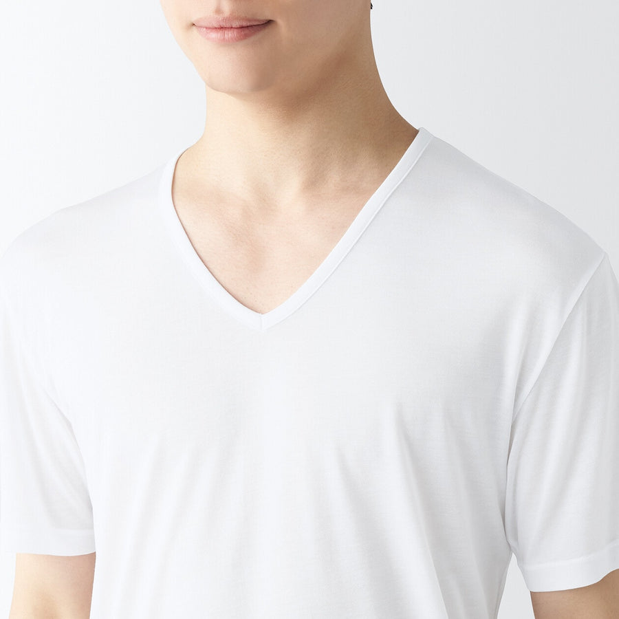 M's COOL TOUCH Smooth V neck T-shirtWhiteXS