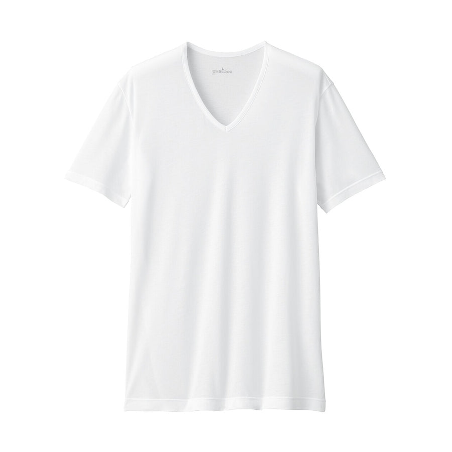 M's COOL TOUCH Smooth V neck T-shirtWhiteXS