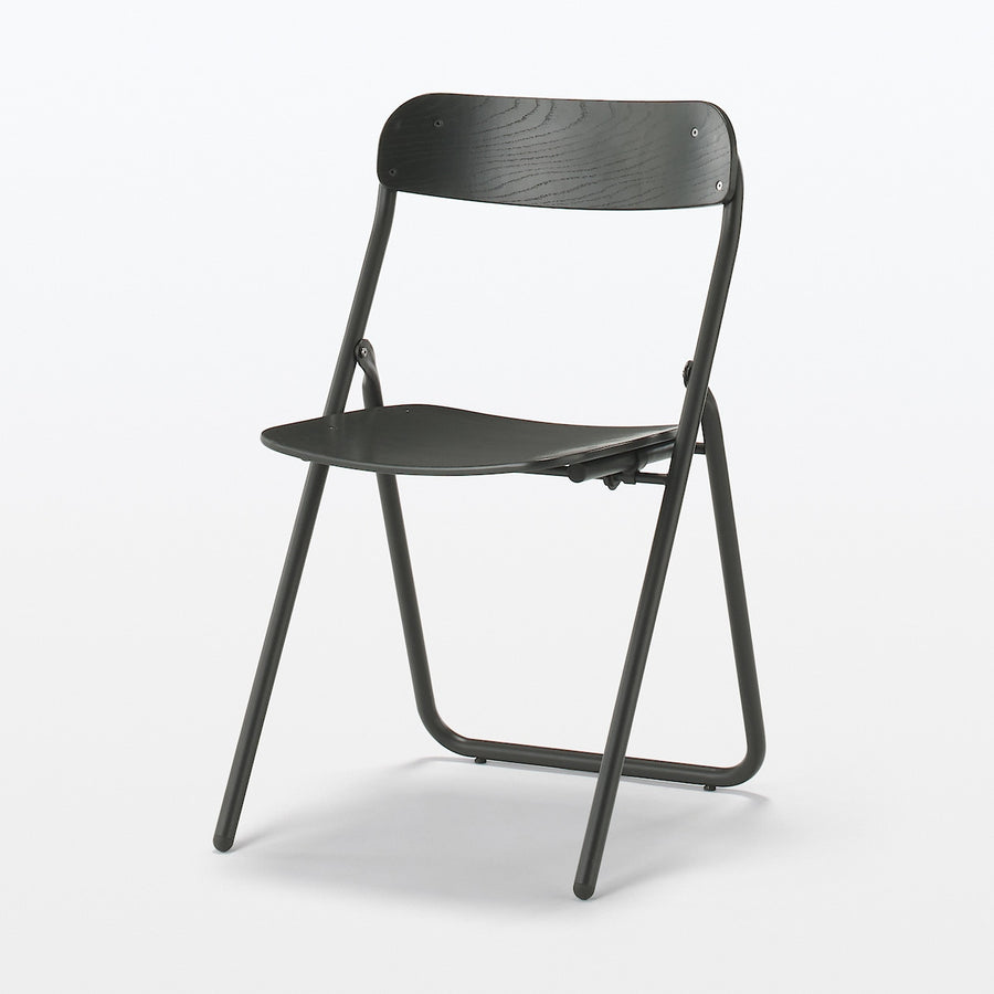 Steel pipe Folding chair Wooden seat