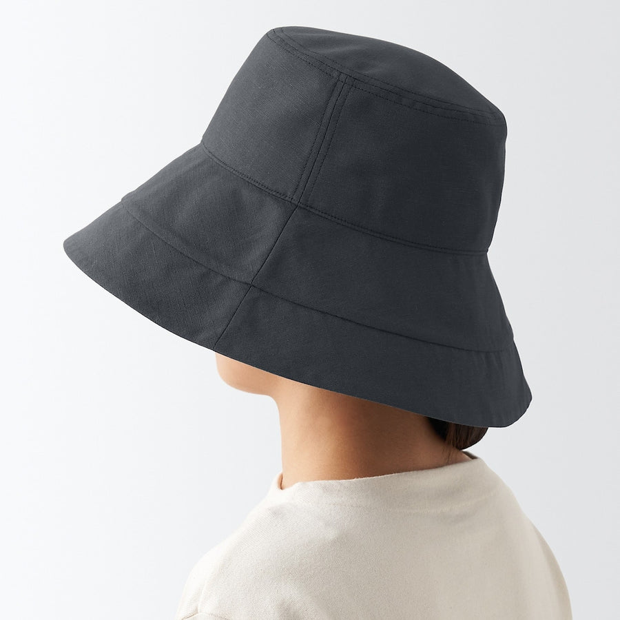 Lyocell linen capeline hat Dark gray 55-57.5cm