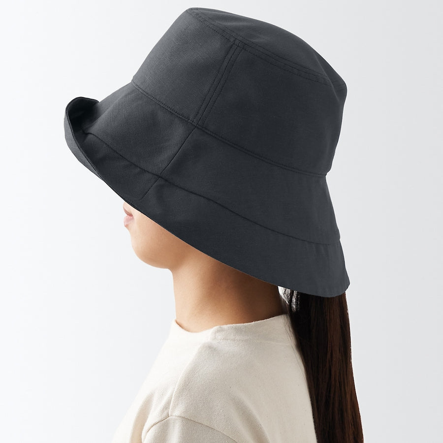 Lyocell linen capeline hat Dark gray 55-57.5cm