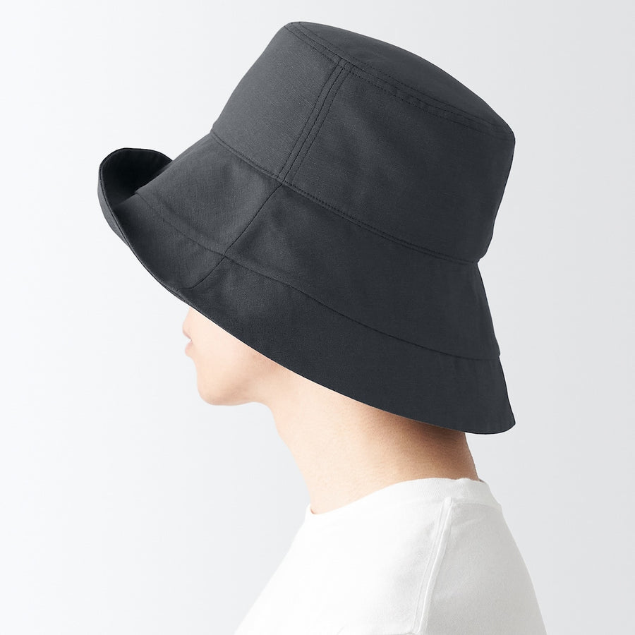 Lyocell linen capeline hat Dark gray 55-57.5cm