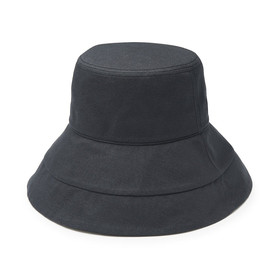 Lyocell linen capeline hat Dark gray 55-57.5cm