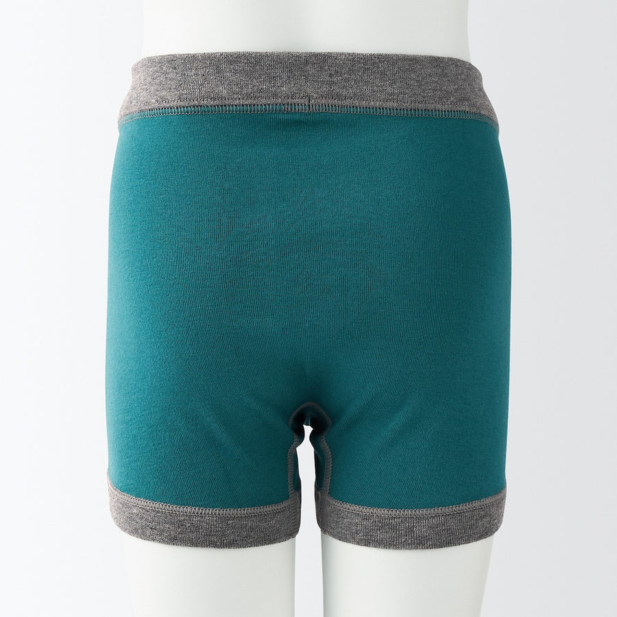 K's Rib knit Front open boxer briefsKIDS110 Dark green