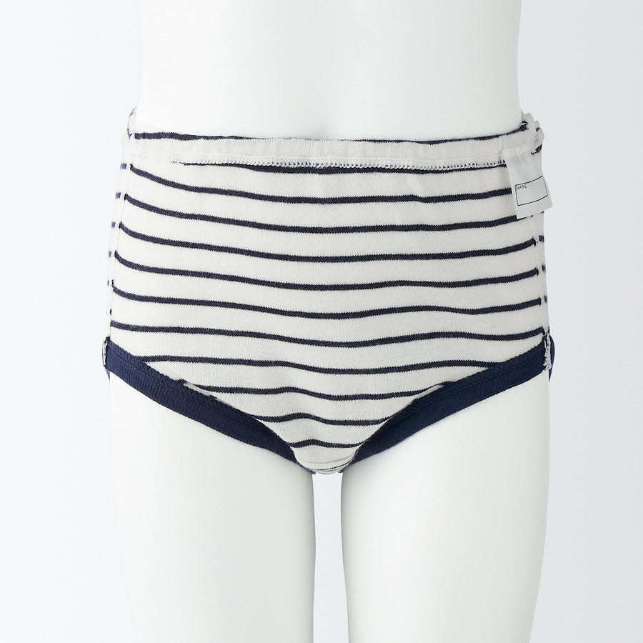 B's Rib knit shortsBABY 90 Off white stripe