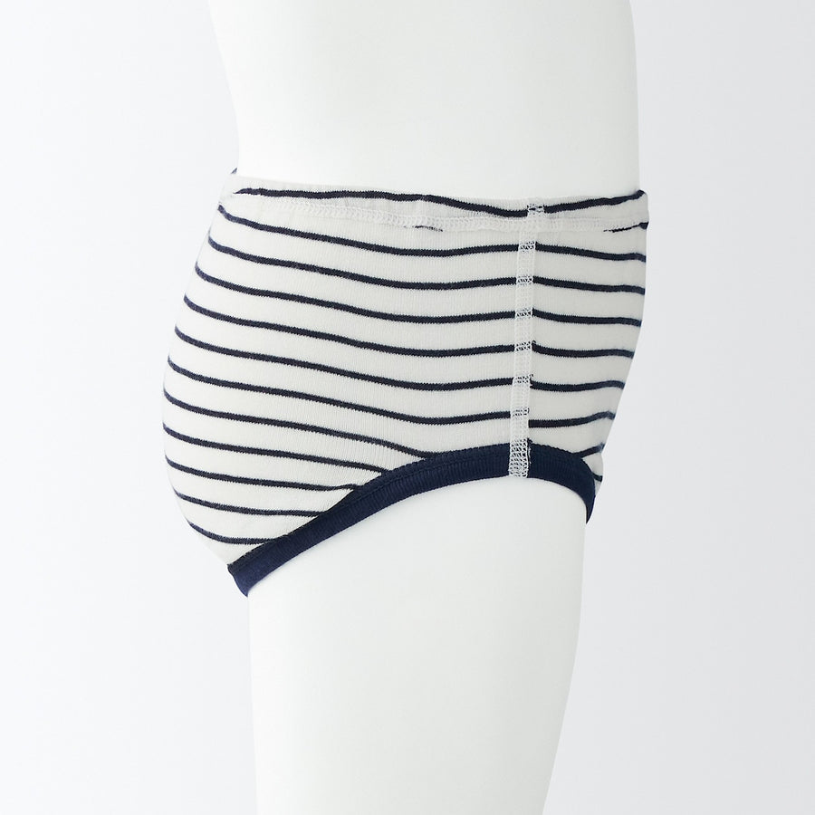 B's Rib knit shortsBABY 90 Off white stripe