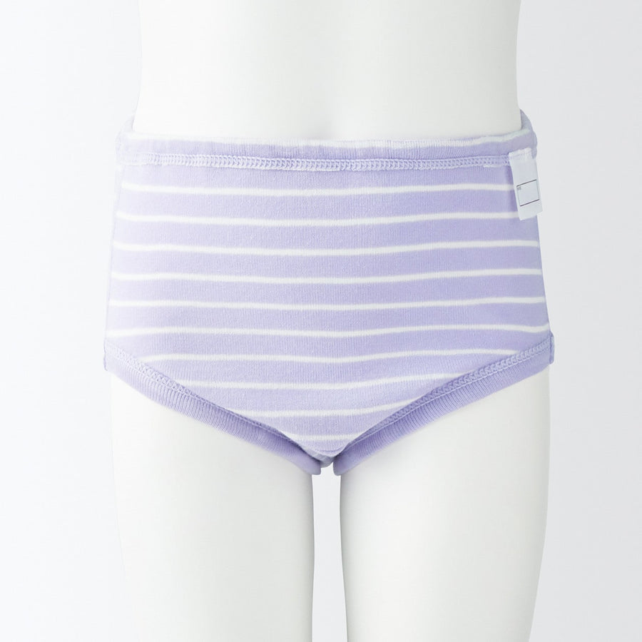 B's Rib knit shortsBABY 90 Off white stripe